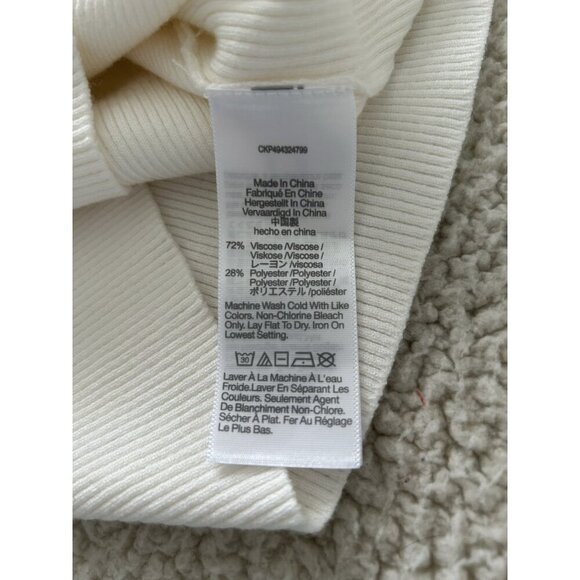 Madewell $98 The Signature Knit Scoopneck Cardigan Winter White Size M NT609 - Picture 11 of 12